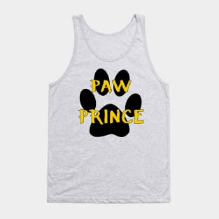 Paw Prince Funny Pet Footprint Animal Lover Pun Tank Top